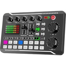 Stüdyo Ses Mikseri F998 Şarjlı Bluetooth Dj Mixer Canlı Yayın, Podcast, Karaoke Uyumlu Kondense