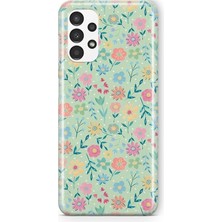 Galaxy A33 ile Uyumlu Rengarenk Çiçekler Tasarım Baskılı Şeffaf Kılıf
