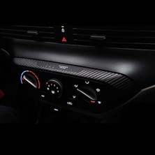Design Hyundai Bayon ile Uyumlu Iç Trim Folyo Kaplama Set Ayna Katlama Butonlu, Mat Karbon Siyah