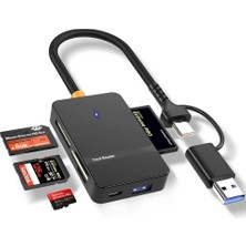 Accessorıes 8'i 1 Arada Çok Fonksiyonlu Sd/tf/cf/ms Yüksek Hızlı Kart Okuyucu USB 3.0 - CZ52