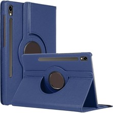 Samsung Galaxy Tab S10 Fe Için Kılıf 360 Rotating Stand Deri Lacivert [galaxy Tab S10 Fe X520 ile