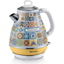 Positano Elektrikli Su Isıtıcı 1,7 Litre Kettle 2869/0P - Paslanmaz Çelik Gövde, Handmade Decor