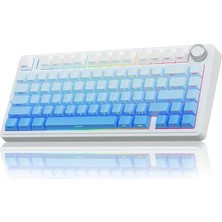 F75 Mekanik Rgb Tkl Seiya Switch Kablosuz Makrolu Hot Swap Klavye Gradyan Mavi