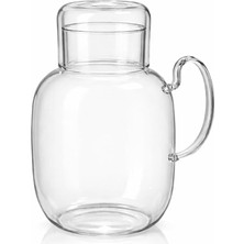 Borosilikat Cam Sürahi Seti – 1.5 Lt | Kulplu, Isıya Dayanıklı, Modern Tasarım Şeffaf