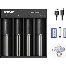18650 Akıllı Şarj Cihazı Xtat MC4S USB C 16340 Lityum Iyon Bataryalar ve Nı-Cd Için Aynı Zama
