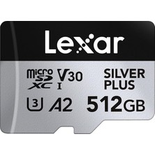 512GB Silver Plus 205MB 4K V30 Uhsı Micro Sd Hafıza Kartı