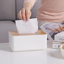 Kapaklı Dekoratif Peçetelik | Modern ve Şık Masaüstü Mendil Kutusu