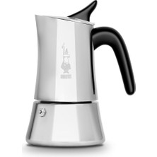 - Moon Exclusive: 4 Cups Ocak Üstü Espresso Pişirici - 170ML - Gümüş Renk - Paslanmaz Çelik G