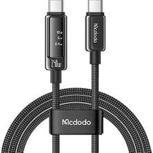 CA-8900 Usb-C To Usb-C 240W OLED Ekranlı Hızlı Şarj Kablosu 1.2m