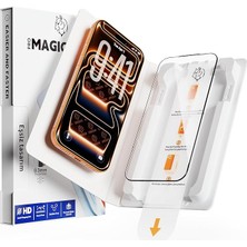 iPhone 17 Pro Max ile Uyumlu [premıum] Ekran Koruyucu, Siyah Çerçeveli Tamperli Cam, Ahize Kapalı