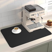 Kahve Makinesi Matı, 30X40CM Süper Emici Kahve Bar Matı, Leke Gizleyen Kauçuk Altlı Kurutma Mat