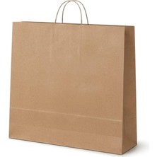 Büyük Boy Kraft Kağıt Çanta 50X14X50 cm – Içten Saplı Dayanıklı Doğal Kahverengi Çanta