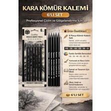 Kalemi 6’lı Set - Çizim Kalemi - Füzen Kara Kalem Seti 2h-Hb-2b-4b-6b-8b