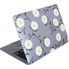 MacBook Air 13.6 Inç Çiçek Desenli Kılıf A2681 A3113 A3240 A3449 M2 M3 M4 M5 Uyumlu Kristal Pa