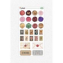 Temalı Etiket Sticker Seti 04 Mühür Pul Sticker, QA7239551004