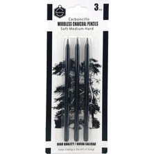 Kömür Kalemi, 3 Lü Set, Çizim Kalemi, Füzen, Eskiz Kalemi, Sanatsal