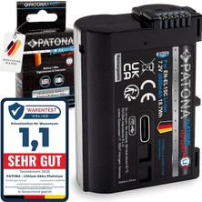 EN-EL15C Platinum Batarya Yedek Nikon En EL15 EL15B EL15C 2600MAH Usb-C Nikon 1 V1 D7000 D7100 D7200
