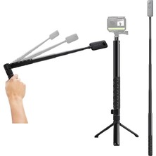 360° Dönebilen Bullet Time Kamera Tutucu, Mini Masa Tripodu, Çift 1/4 Vida Alüminyum Gövde Taş