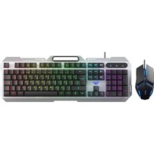 F2023 Gaming Türkçe Q Rainbow Membran 2400DPL Oyuncu Klavye Mouse Set