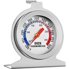 Içi Termometre, 0-300°C, Çelik Gövde, Hassas Isı Kontrolü, Gri, Analog Gösterge, Gıda Temas