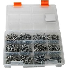All Essential Fasteners 420'LI Akıllı Havşa Başlı Vida Seti–10 Çeşit Matkap Uçlu –takım