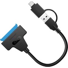 A4204 2in1 USB 3.0 Type-C To 2.5 Inç Sata HDD SSD Çevirici Dönüştürücü