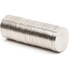 Adet 15X1 mm Yuvarlak Güçlü Neodyum Mıknatıs (Çap 15 mm Kalınlık 1 Mm)