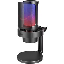 USB Mikrofonu, Ampligame Oyun Bilgisayarı Masaüstü Kondansatör, Rgb Mikrofon, Mac/bilgisayar/ps4