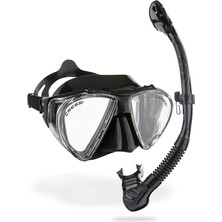 Penta - Alpha Maske Şnorkel Set Black - Black
