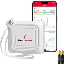 TP351 Bluetooth Akıllı Iç Mekan Termometre ve Nem Ölçer, 80M Menzilli Mobil Uygulama Destekli