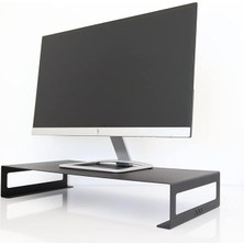 Metal Monitör Standı - Siyah - Monitör Yükseltici - Laptop Standı - Organizer - SMS1BL