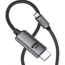 To HDMI Kablo, 2 Metre, 4K60Hz, 18GBPS, Type-C To HDMI Görüntü Kablosu, Thunderbolt 5/4/3 Uyumlu