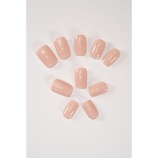 Beauty Takma Tırnak Seti & Zararsız Yapıştırıcı Küt Pembe