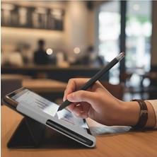 Tab S Pen Kılıf Klasik Retro Tasarım Mat Silikon Siyah