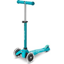 Mini Deluxe LED 3 Tekerlekli Scooter Aqua, 1-5 Yaş, Denge ve Koordinasyon Geliştirici, Işıklı T