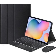 Samsung Galaxy Tab S6 Lite SM-P610 P610 10.4 Inch Tablet ile Uyumlu Bluetooth Touchpad Klavye + Blue