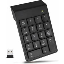 Wlue Kablosuz Sayısal Tuş Takımı, Bluetooth Bağlantılı 18 Tuşlu Numpad Ev - Ofis Kullanımı İçin