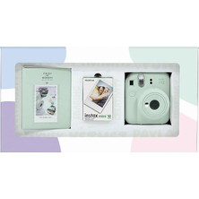 Mini 12 Yeşil Fotoğraf Makinesi 10'lu Film ve Pvc Albüm Bundle Box