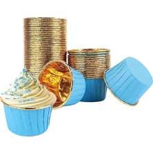 25LI Muffin Kalıbı - Cupcake Kalıpları, Su Geçirmez ve Yağ Geçirmez Pişirme Kağıtları, Ev
