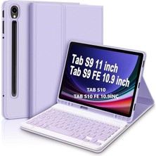 Samsung Galaxy Tab S10 Lite FE/S10/S9 Fe/s9 ile Uyumlu Kılıf Kablosuz Klavyeli Case Mobax Türkçe