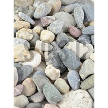 Doğal Nazilli Dere Çakıl Taşı, Tamburlanmış Dekoratif Taş, Renkli Dolomit, 2-4 Cm, 3 Kg, Sak
