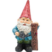 Corporation WQA1068 Alpine Garden Welcome' Sign Cüce Heykeli, 12" H, Çok Renkli