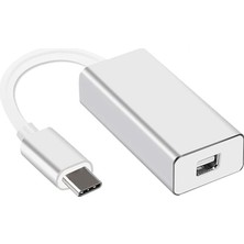 Type-C To Mini Displayport Adaptör – 4K UHD 60Hz Görüntü Aktarımı, Tak-Çalıştır, Laptop,