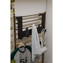 Siyah Havlupan Askısı Banyo Petek Askısı ve Havlu Askılığı, Banyo Peteği Askılığı MT104