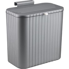 Tezgah Üstü ve Dolap Askılı Çöp Kovası 12LT Gri (NVE163)