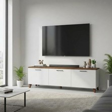 Ünitesi Çam-Beyaz, Modern Tasarım, Kitaplık ve Dekoratif Eşya Depolama (Çam Ayak 180 * 30 * 30