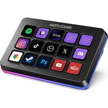 Ampligame Akış Denetleyicisi, 15 Makro Tuşlu, Uygulama Yazılımında Tetik Eylemleri ile Streami