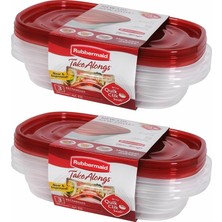 Take Alongs 4 Fincan Dikdörtgen Konteynerler, 2'li Paket 3