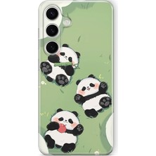 Samsung Galaxy A36 Uyumlu Panda Tasarım Baskılı Şeffaf Kılıf, STRLGHTA36470