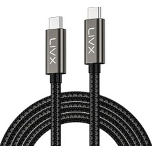 Ultra USB C To USB C Kablo 240W Pd 3.1 Hızlı Şarj, 20GBPS Veri Transferi, 4K@60Hz Görüntü Akta